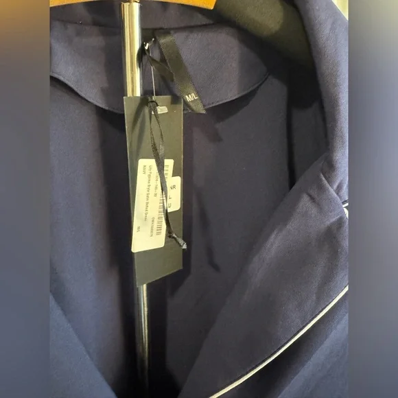 Lily White Navy Dress with White Trim - Picture 3 of 3